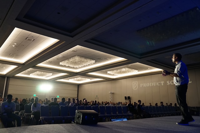 Black professionals corporate event ballroom